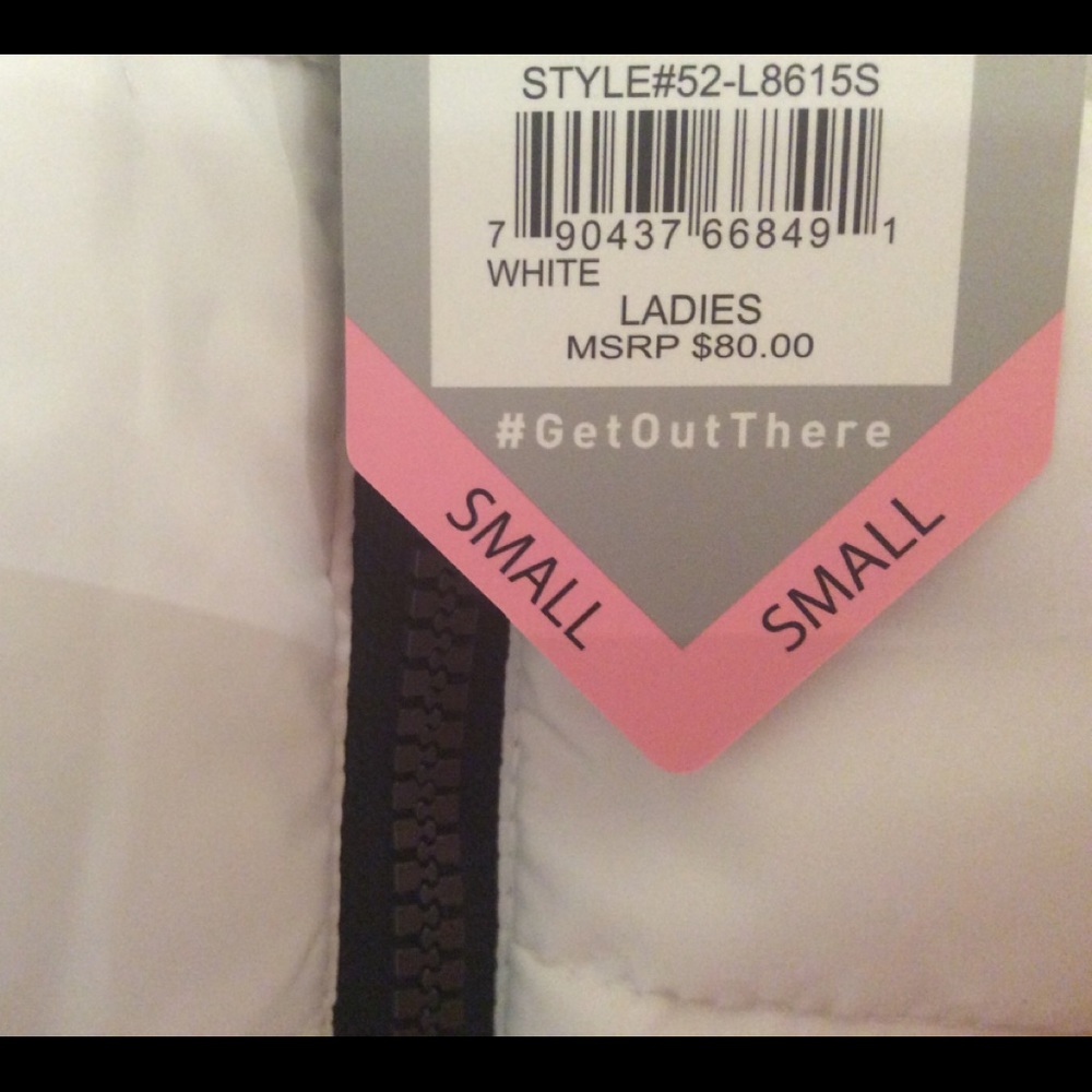 Just Reduced Free Country White Puffer Vest. FREE SHIPPING! - Picture 5 of 5